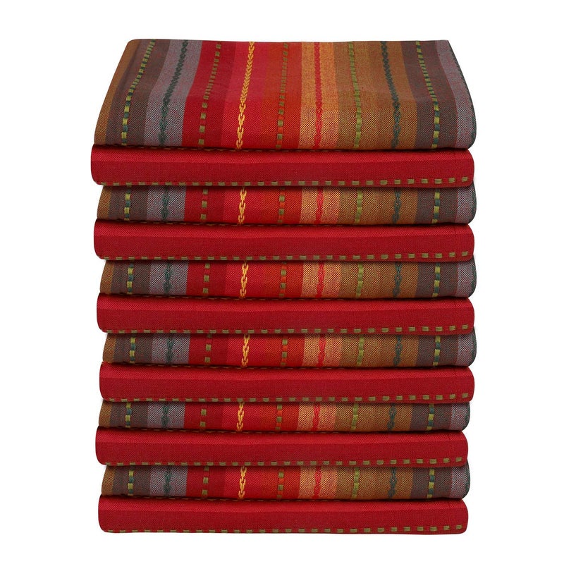 DG Collections Cloth Dinner Napkins, Set of 12, 100% Cotton Reusable Napkins, 20 x 20 Inches Over Sized Dinner Napkins Used as Cloth Easter Napkins, Mother Day Napkins, Wedding Napkins - Image 1